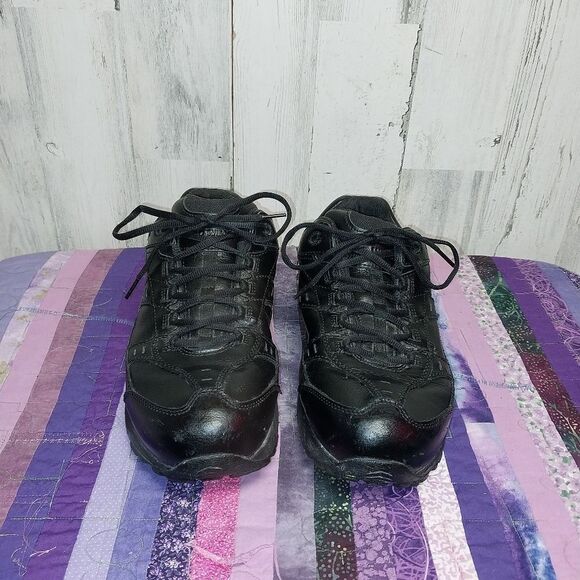 Red Wing Black Leather Work Shoes 8337 Men's s Size 12 Aluminum Toe - Picture 2 of 13